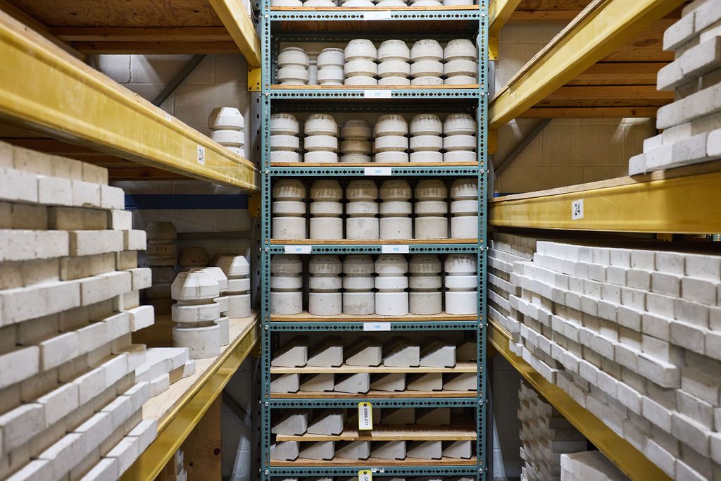 On-site Inventory of refractory tiles