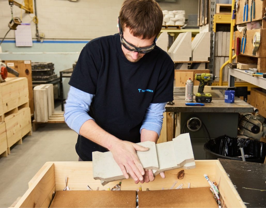 Halmar warehouse staff packing a tile crate for shipping Halmar warehouse staff packing a tile crate for shipping